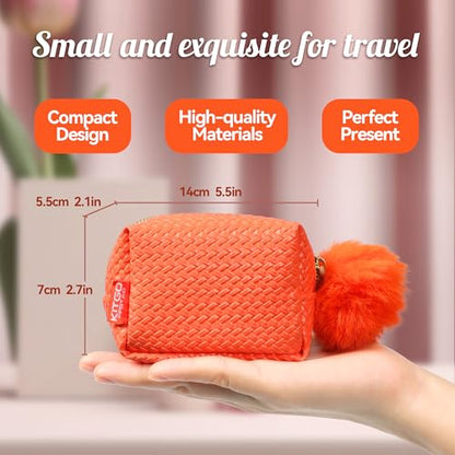 Kitgo Mini First Aid Emergency Clutch Kit -Mother Day Gift Compact Safety Pouch Party Bag with 27 Essential Items for Girl Lady Mother Wife Nurse for Girl Lady Mother Wife Nurse - color: Cranberry Orange