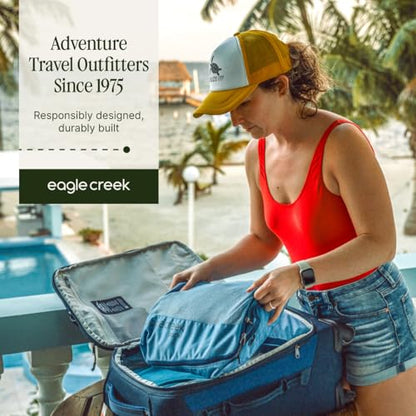 Eagle Creek Pack-It Reveal Cube Set - Packing Cubes for Compartmentalizing Luggage - Durable - Ultra-Lightweight - Water-Resistant - Easy Grab Zipper Pull - Mesh Windows - Blue Dawn - XS/S/M - color: Blue Dawn