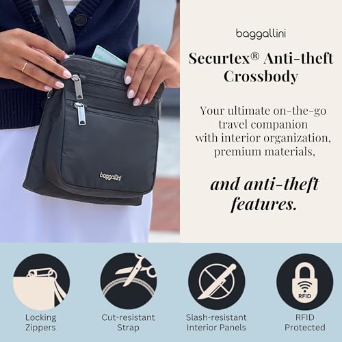 Baggallini Securtex Anti-Theft Crossbody - color: Lapis