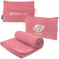PAVILIA Soft Travel Blanket, Compact Airplane Blanket in Bag, Portable Blanket Pillow Set, Lightweight and Packable Plane Flight Car Trips Travel Home Office Gift Accessories, Pink, 65x40 inches - color: Pink