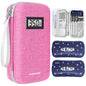 suzamed Insulin Cooler Travel Case,EVA Insulation Travel Medicine Kit with Temperature Display for Diabetes Care,Insulin Pen and Other Diabetic Supplies (Pink-Temp) - color: Pink