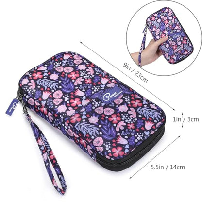 VanFn RFID Travel Passport Wallet, Family Passport Holder, Trip Document Organizer P.Travel Series - color: Pure Flower Pink
