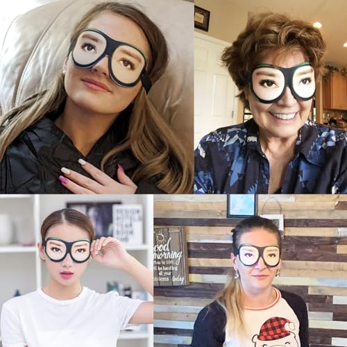 Honbay 3D Funny Eyeshade Soft Sleep Eye Mask with Adjustable Head Strap for Travel, Game, Party, Rest, Sleeping (Woman) - style: Woman