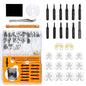 Upgraded All-in-One Magnetic Eyeglass Repair kit with Magnifying Glass, Repair Tool Kit with 12 Interchangeable Screwdriver Bits, Nose Pads, Screws and Tweezer for Eyeglass, Sunglass, Watch, Laptop