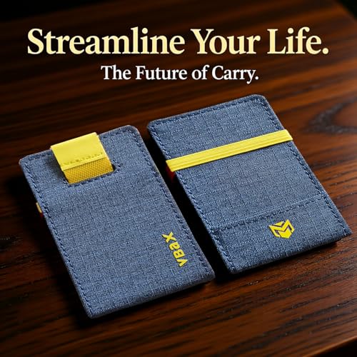 RFID Minimalist Slim Wallet for Men and Women, Holds Up to 12 Cards, Cash, Key Thin and Lightweight Credit Card Holder (Blue Microfiber – Solar Edition) - color: Blue Microfiber – Solar Edition