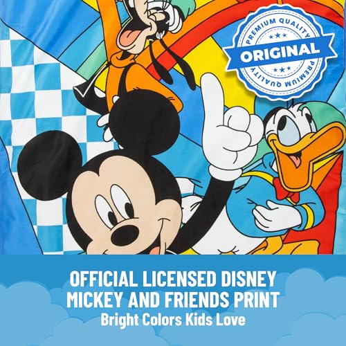 Jay Franco Kids Slumber Bag and Pillow - 54 x 27 Inch Comfy Indoor Sleeping Bag for School and Sleepovers, 2 Piece Set, Multi - Mickey Mouse - color: Multi - Mickey Mouse