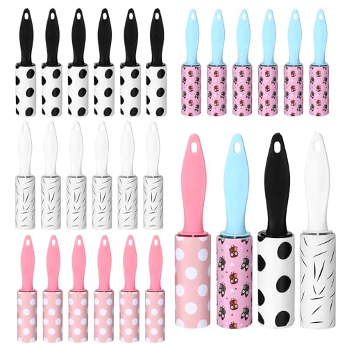 36 Pcs Mini Lint Roller Travel Size Portable Travel Lint Roller for Purse Pet Hair Clothes Furniture Car Compact Lint Bursh Sticky Small Cat Hair Removal Tool Gifts 1080 Sheet - size: 36PCS-1080 Sheet