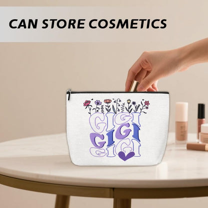 Mimi Gigi Makeup Cosmetics Bags Gifts for Grandma Nana Travel Toiletry Bag from Granddaughter Grandson Nana Granny Makeup Pouch Grandma Grandmother Birthday Small Canvas Storage Bag Gifts - color: Gigi