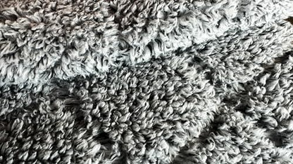 DOWN UNDER OUTDOORS Large Waterproof Windproof Extra Thick 350 GSM Quilted Fleece, or Sherpa Stadium Blanket - color: Black/Heather Grey
