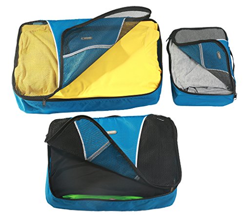 Travel Packing Cubes for Suitcase Packing Organizers Luggage Organizers Set 3 Blue - color: Blue