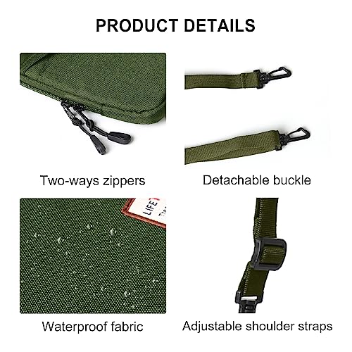 SEAFEW Mini Crossbody Bag Shoulder Bag for Men, Small Messenger Satchel Bag for Women - color: Green - Standard