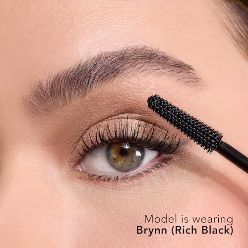 Thrive Causemetics Mini Makeup Essentials, Makeup Gift Set, Mini Liquid Lash Extensions & Volumizer Mini Mascaras, Brynn (Rich Black), Mini Eye Brightener Highlighter Sticks- 3 Shades