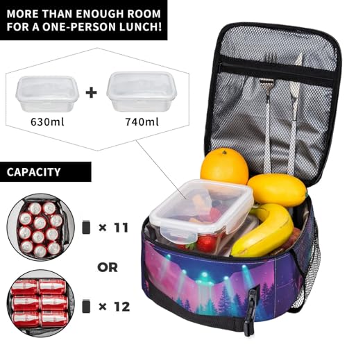 Insulated Lunch Box for Kids Boys Girls, Reusable Lunch Bag for School, Office, Work, Picnic, Travel, Cosmic UFO Lunch Box - color: lunch box 85