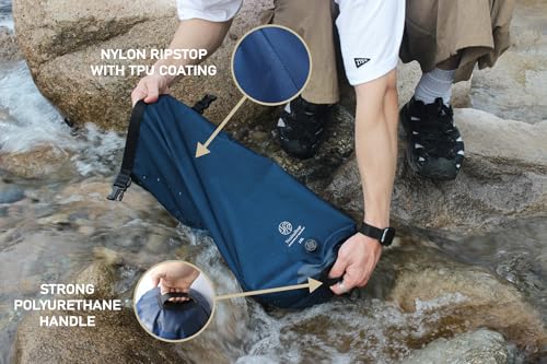 Washbag Portable Washing Machine - 15L Fully Waterproof Dry Bag - Lightweight Compact Nylon Washing Machine - Portable Manual Clothes Washer Laundry Bag (Navy) - color: Navy