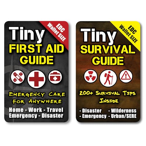 Tiny First Aid Guide: Emergency Medical Care for Anywhere - The Ultimate Step-by-Step, Everyday Carry: Survival Medicine Pocket, Micro-Guide (1 Tiny Guide & 1 Tiny Field Guide) - style: 1 Tiny Guide + 1 Tiny Field Guide