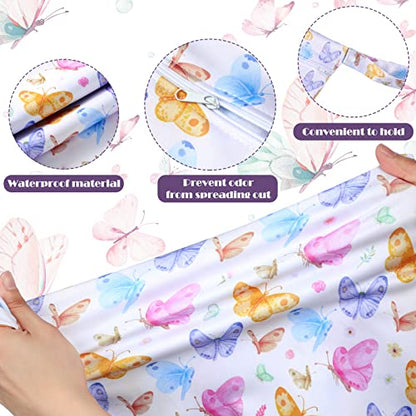 Shappy 2 Pack Large Travel Laundry Bags, Large Wet Dry Waterproof Dirty Clothes Bag for Suitcase, Swimsuit Beach Gym College Dorm Wet Bag(Butterfly) - style: Butterfly