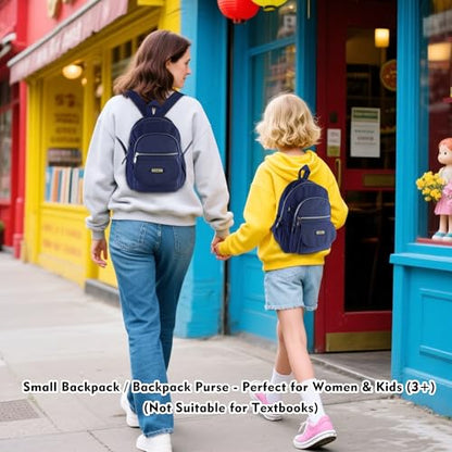 AOTIAN Mini Nylon Women Backpacks Casual Lightweight Small Daypack for Girls - color: Mini Deep Blue