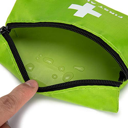 Red First Aid Bag Empty First Aid Kit Empty Waterproof First Aid Pouch Small Mini for First Aid Kits Pack Emergency Hiking Backpacking Camping Travel Car Cycling (Green, 6.3x4.3 1PC) - color: Green, size: 6.3x4.3 Inch (Pack of 1)