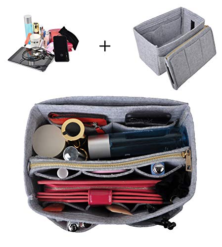 Vercord Felt Organizer Insert For Purse Handbag Tote Bag In Bag Inside Shaper Divider Neo Grey Small - color: A Grey, size: Small