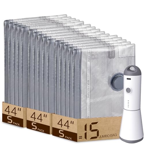 Vacbird 15 Jumbo Size Vacuum Bags for Clothes Storage,Space Saver for Luggage Packing and Moving,Vacuum Sealed Bags for Clothing, Bedding, Blankets and Comforters - size: 15 Jumbo Size