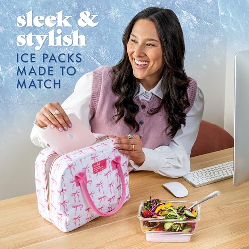 Cool Coolers by Fit & Fresh Slim Ice Packs, Quick Freeze Reusable Ice Packs for Lunch Boxes & Coolers, Long-Lasting, Space Saving Lunch Ice Packs, Light Pink, 4Pk - color: Light Pink (4 Pack)