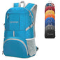 ZOMAKE Lightweight Packable Backpack 35L, Light Foldable Backpacks Water Resistant Collapsible Hiking Bag, Compact Folding Day Pack for Travel Camping(Light Blue) - color: Light Blue