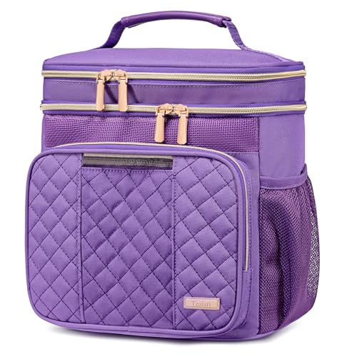 Tealari Large Toiletry Bag for Women Men,Bathroom Bag,Water Resistant Shower Bag,Makeup Bag,Portable Shower Caddy for College Dorm,Hanging Travel Toiletry Bag with Transparent Waterproof Phone Pocket - color: Purple