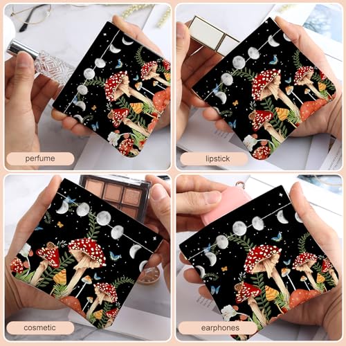 2Pcs PU Leather Small Squeeze Coin Purse Pouch Mini coin Bag Unique And Cute Wallet Cosmetic Bags Change Bag For Women Girls Men Colored Mushroom - color: Colored Mushroom