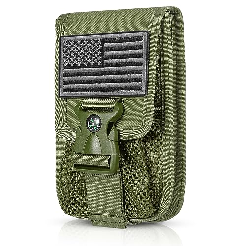 SOWHUP Tactical Molle Pouch Cell Phone Pouch Holster Small Utility EDC Pouch Gadget Organizer Bag - color: Army Green3