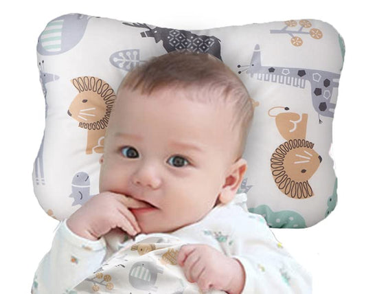Soft Hypoallergenic Head & Neck Support Organic Cotton Cover Machine Washable (Animal World) - color: Animal World2