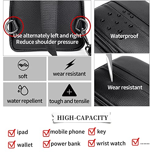 FSD.WG sling Backpack for Men Chest Bag Crossbody Shoulder Bags Travel Bag Purse for Men with Water Resistant