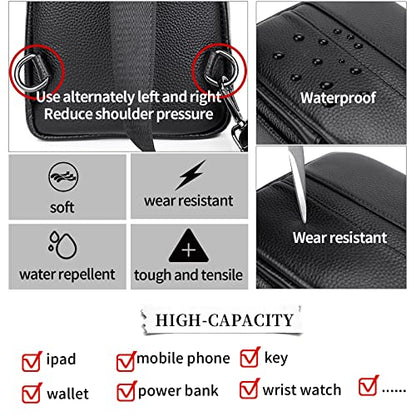 FSD.WG sling Backpack for Men Chest Bag Crossbody Shoulder Bags Travel Bag Purse for Men with Water Resistant