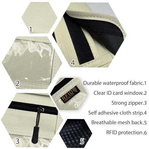 RFID Blocking Travel Neck Wallet Pouch and Passport Holder, Travel Neck Pouch Passport Holder for Women & Men - Beige - color: beige