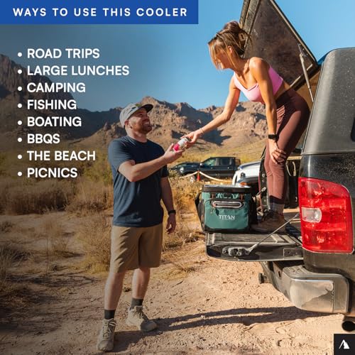 Titan by Arctic Zone Deep Freeze Cooler - Zipperless Hardbody Cooler - Deep Freeze Insulation, HardBody Liner, and SmartShelf - color: Sharkskin Gray, size: 16 Can