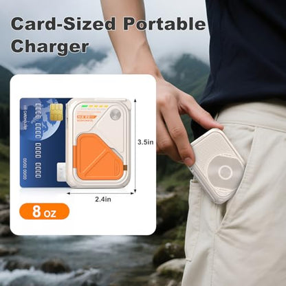 P05 Magnetic Portable Charger, 6-in-1 Power Bank with AC Wall Plug Built in Cable,10000mAh Wireless PowerBank Travel Essentials 22.5W Fast Charging for iPhone,Samsung,Andriod,Small Portable Charger - color: Cream Yellow