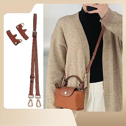Chispee Leather Shoulder Strap Replacement Set, Adjustable Purse Strap Extender for Crossbody Bag Conversion - color: Pink