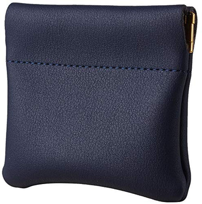 Travelambo Leather Squeeze Coin Purse Pouch Change Holder For Men & Women - color: Access Blue Navy