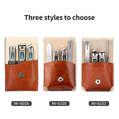 MR.GREEN 3 pcs Nail Clippers Set Stainless Steel Nail Clippers & Slant EDG Toenail Clipper Cutter for Men and Women - color: Mr-6038