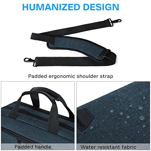 BAGSMART 17.3 Inch Laptop Bag, Expandable Computer Briefcase Men Women,Laptop Shoulder Bag,Work Bag Business Travel Office, Dark Blue - color: Dark Blue-17.3 Inch