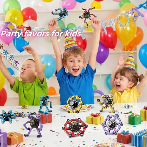 Gokeey Transformable Fidget Spinners Toys 4 Pcs for Kids and Adults Stress Relief Sensory Toys for Boys and Girls Age 8-13 Fingertip Gyros Party Favors Birthday Gifts for Teens Road Trip Travel Toy - style: fidget toys 4pc