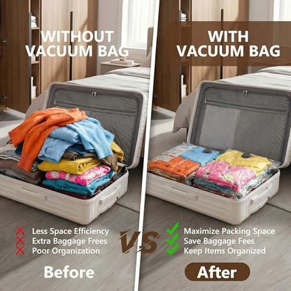 13 Pack Vacuum Seal Bags for Clothing Travel with Electric Pump, Space Saver Vacuum Storage Bags Sealed, Compression Packing Bags for Luggage, Blankets Clothes, Comforter (2 Jumbo+3 L+3 M+5 S) - style: Vacuum Seal Bags for Clothing Travel