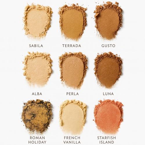 K'APEINE All-in-One Makeup Palette, 9 Colors Neutral Baked Face Kit with Eyeshadow, Blush, Highlighter & Contour | Everyday Nude Matte Shimmer Finish for Women - 01# - color: Golden Holiday (9 Colors)