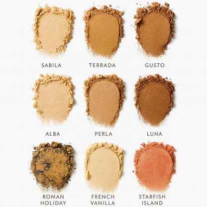 K'APEINE All-in-One Makeup Palette, 9 Colors Neutral Baked Face Kit with Eyeshadow, Blush, Highlighter & Contour | Everyday Nude Matte Shimmer Finish for Women - 01# - color: Golden Holiday (9 Colors)