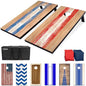 GoSports Portable Cornhole Sets, 8 Styles – Choose 4 x 2 ft or 3 x 2 ft - Boards Include 8 Bean Bags, Travel Case, and Game Rules - style: 4 x 2 ft Barnwood