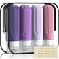 Travel Bottles for Toiletries, 3oz TSA Approved Travel Size Toiletries, Silicone Leak-Proof Refillable Containers, Squeezable Liquid Essentials Bottles W/Clear Bag (PURPLE) - color: PURPLE
