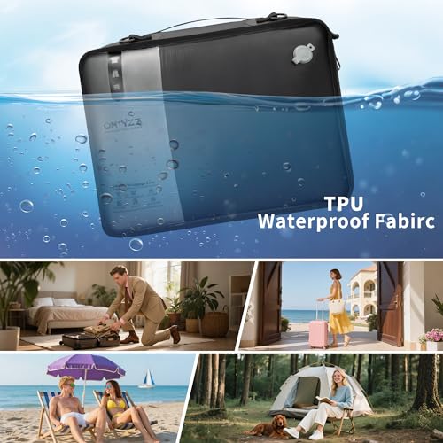 ONTYZZ Vacuum Compression Bag 20 inch Space Saver Bags Travel Case with IP67 Waterproof Zipper for Business Trip, One Bag Black - color: 20'' One Pack