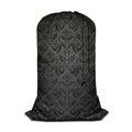 Swono Dark Grey Damask Extra Large Laundry Bag with Drawstring Heavy Duty Travel Dirty Clothes Bag for Laundromat and Household - color: Dark Grey Damask