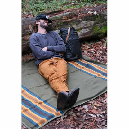 WP West Path Waxed Canvas Camping Blanket & Bedroll – Waterproof Canvas Blanket, Oilskin Outdoor Blanket, Camp Blanket, Bushcraft Ground Cloth (Olive, XL) - color: Olive, size: X-Large