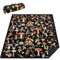Supfitness Extra Large Picnic Blankets Waterproof Foldable (60 "x 80") Beach Blanket Waterproof Sandproof,3-Layer Thicking Mat Outdoor Packable Camping Blanket - color: Black, size: 60x80in