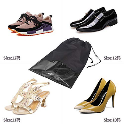 24PCS Travel Shoe Bags Non-Woven with Rope for Men and Women Large Shoes Storage Packing Pouch Organizers
